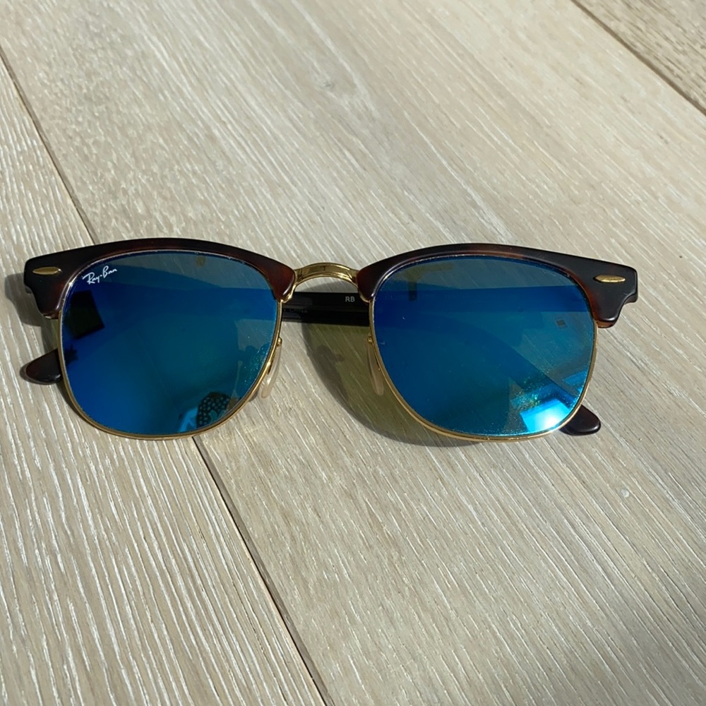 RayBan Blue tortoise clubmaster sunglasses